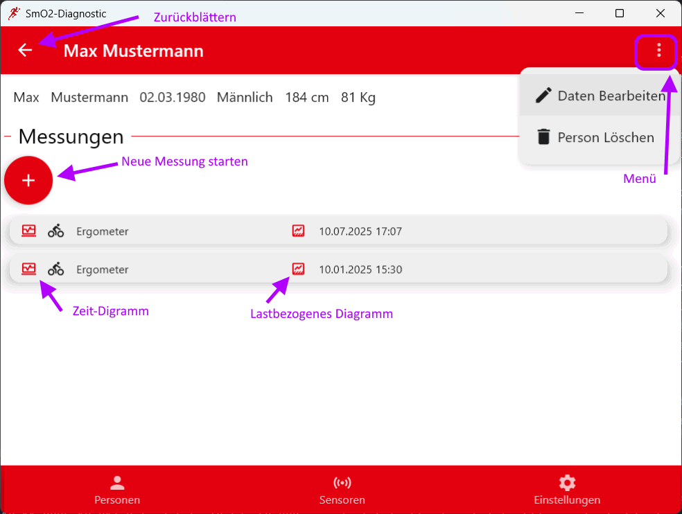 Screenshot Person Details